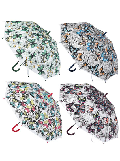 Rano - Clear Butterfly Walking Stick Umbrella