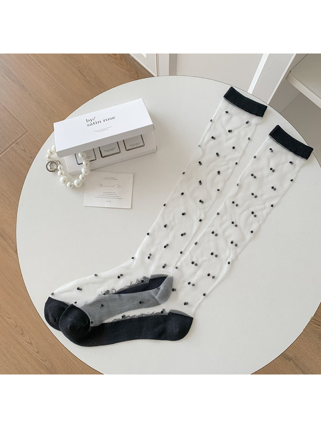 Rufia - Sheer Polka Mid Calf Socks