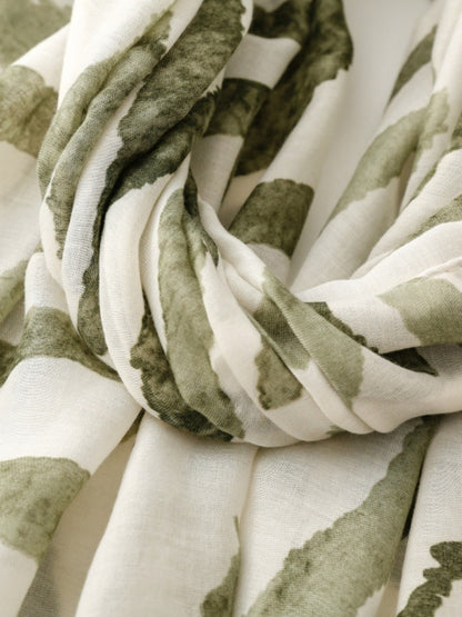 Scarvii - Soft Airy Oversized Zebra Stripe Lightweight Scarf
