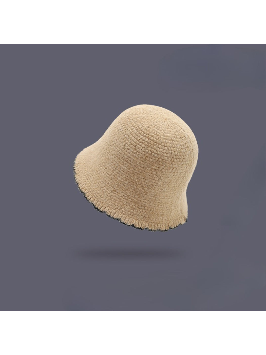Haila - Contrast Edge Knit Bucket Hat
