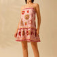 Troposa - Strappy Mini Pink Dress - Playful & Chic