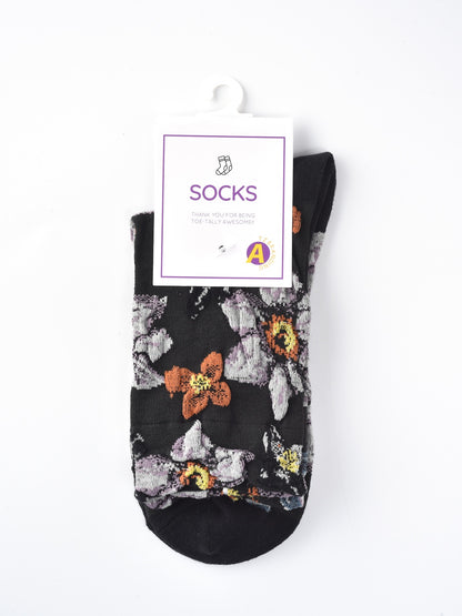 Rufia – Capsule Bold Bloom Pattern Crew Socks