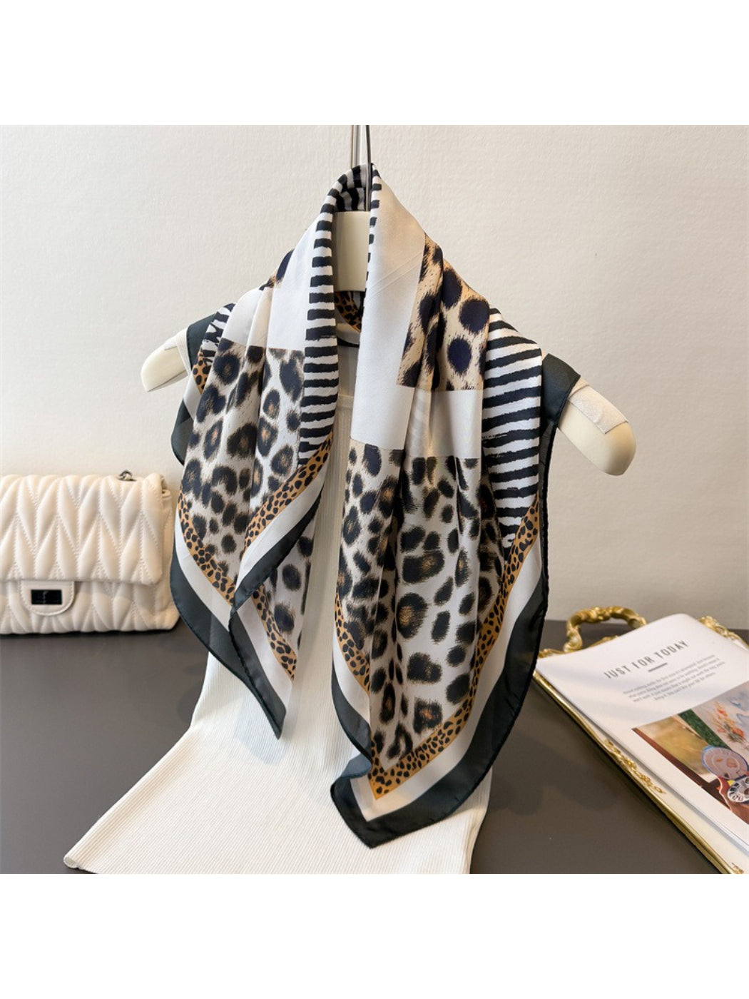 Scarvii Mixed Animal Print Square Scarf