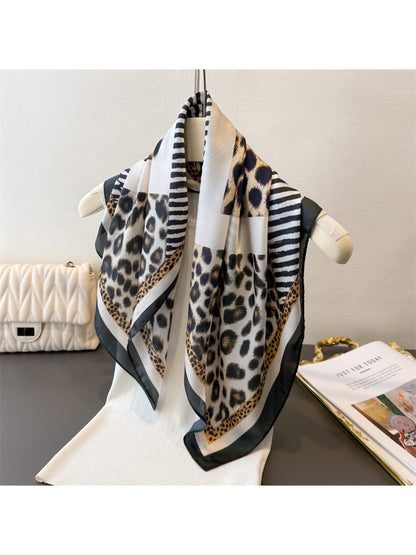 Scarvii Mixed Animal Print Square Scarf