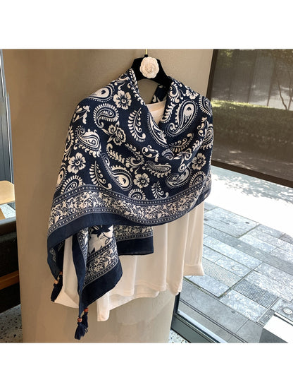Scarvii - Elegant Print Drape Shawl Scarf