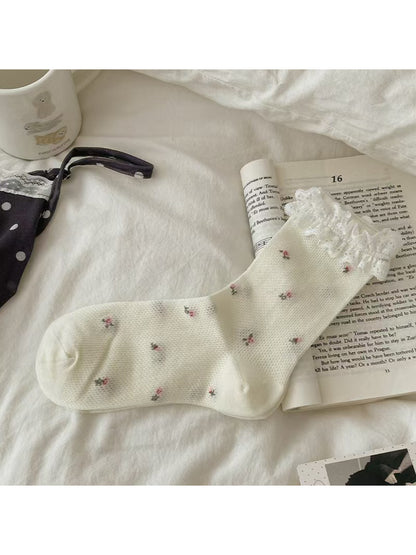 Rufia - Lace Edge Dot Crew Socks product image 3