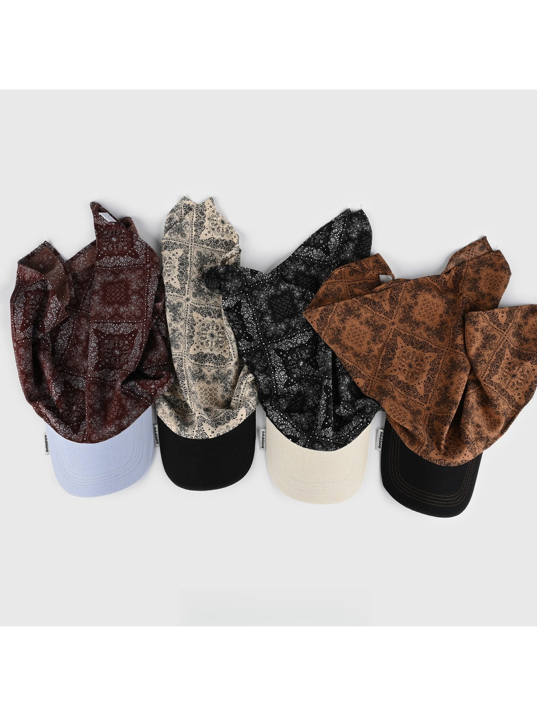 Haila - Retro Printed Curved Brim Headscarf Cap