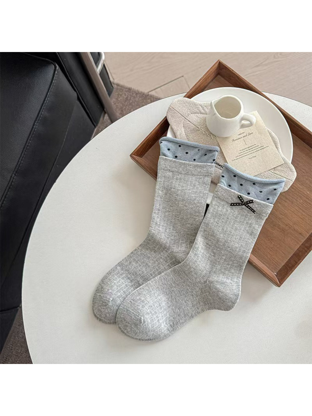 Rufia - Layered Dot Trim Crew Socks product image 5