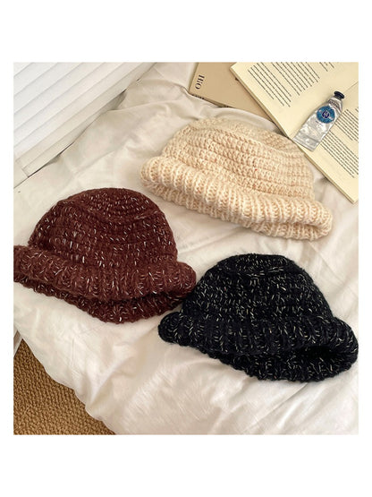 Haila - Textured Roll-Brim Knit Beanie