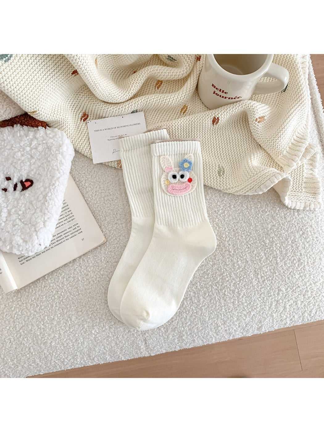 Rufia - Crochet Patch Playful Crew Socks