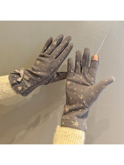 Gloving – Women's Touchscreen Gloves with Bow Accent