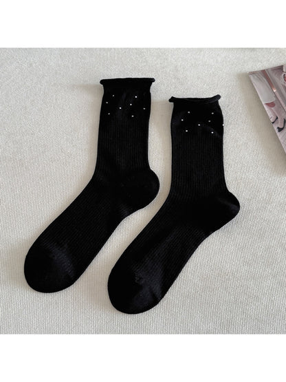 Rufia - Minimalist Polka Dot Women's Crew Socks