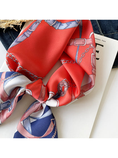 Scarvii - Buckle Print Square Scarf