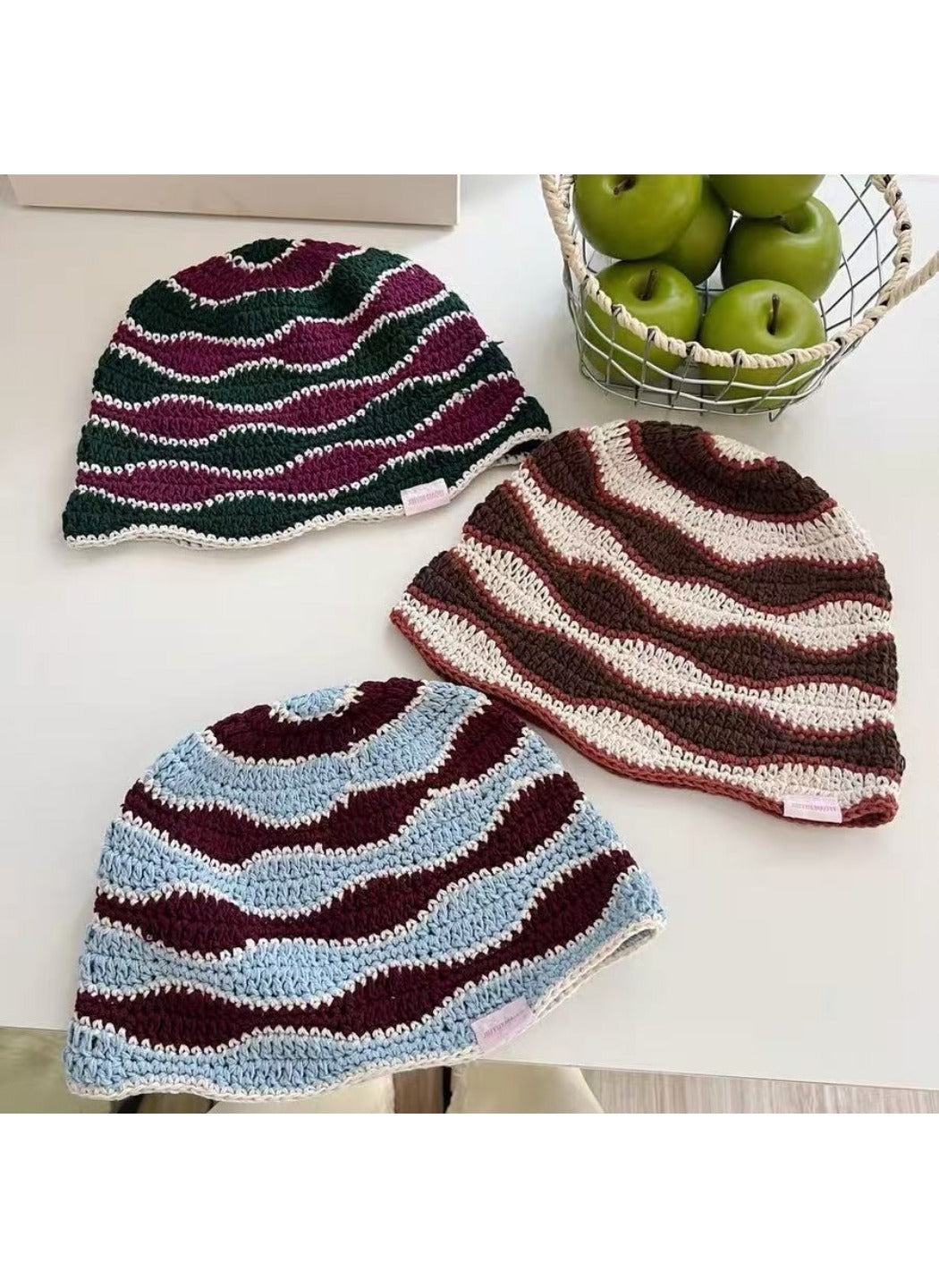 Haila - Fresh Color‑Block Stripe Bucket Hat