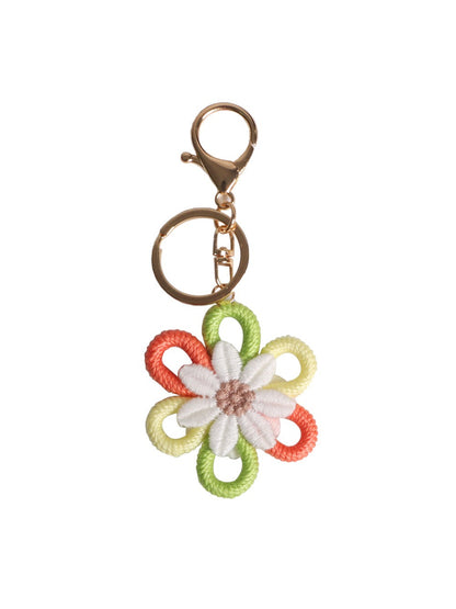 Koco Colorful Flower Loop Keychain Charm showing floral motif