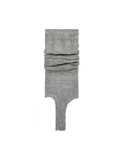Cozyra - Hollow-Out Solid Knit Women's Leg Warmers