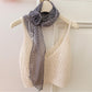 Scarvii - Elegant Sheer Polka Dot Skinny Scarf