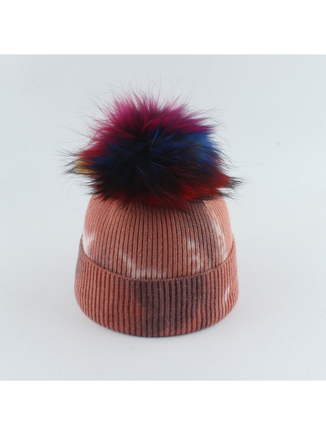 Haila - Striped Pom Pom Knit Beanie