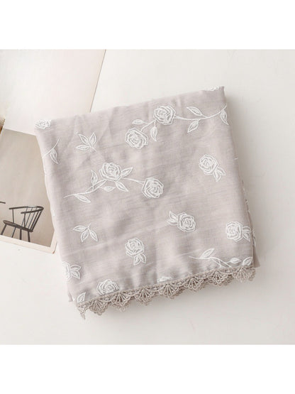 Scarvii – Soft Rose Pattern Light Layer Scarf