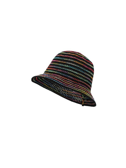 Haila - Rainbow Yarn Woven Summer Bucket Hat