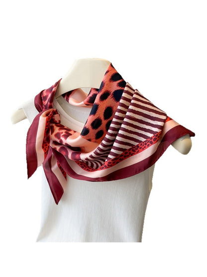 Scarvii Mixed Animal Print Square Scarf