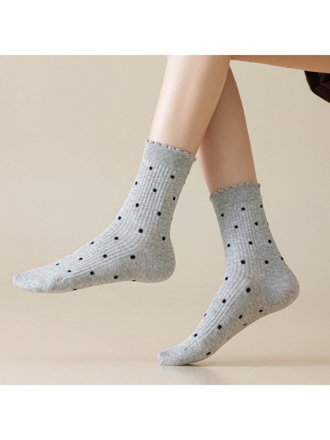 Rufia – Retro Polka Dot Mid Socks