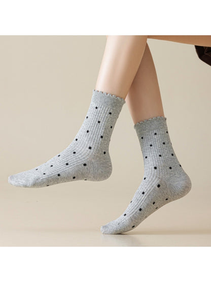 Rufia – Retro Polka Dot Mid Socks