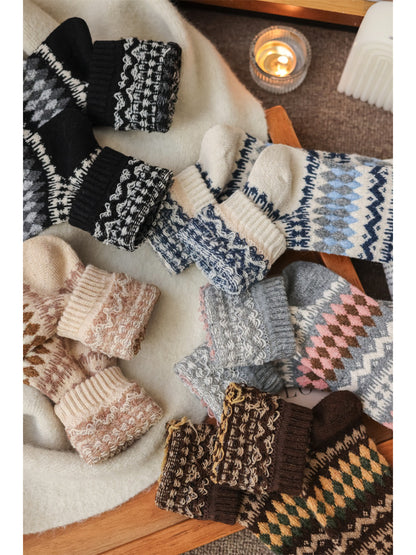 Rufia - Winter Heritage Knit Crew Socks