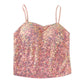 Vesty - Glitter Strappy Party Top With Built-In Padding