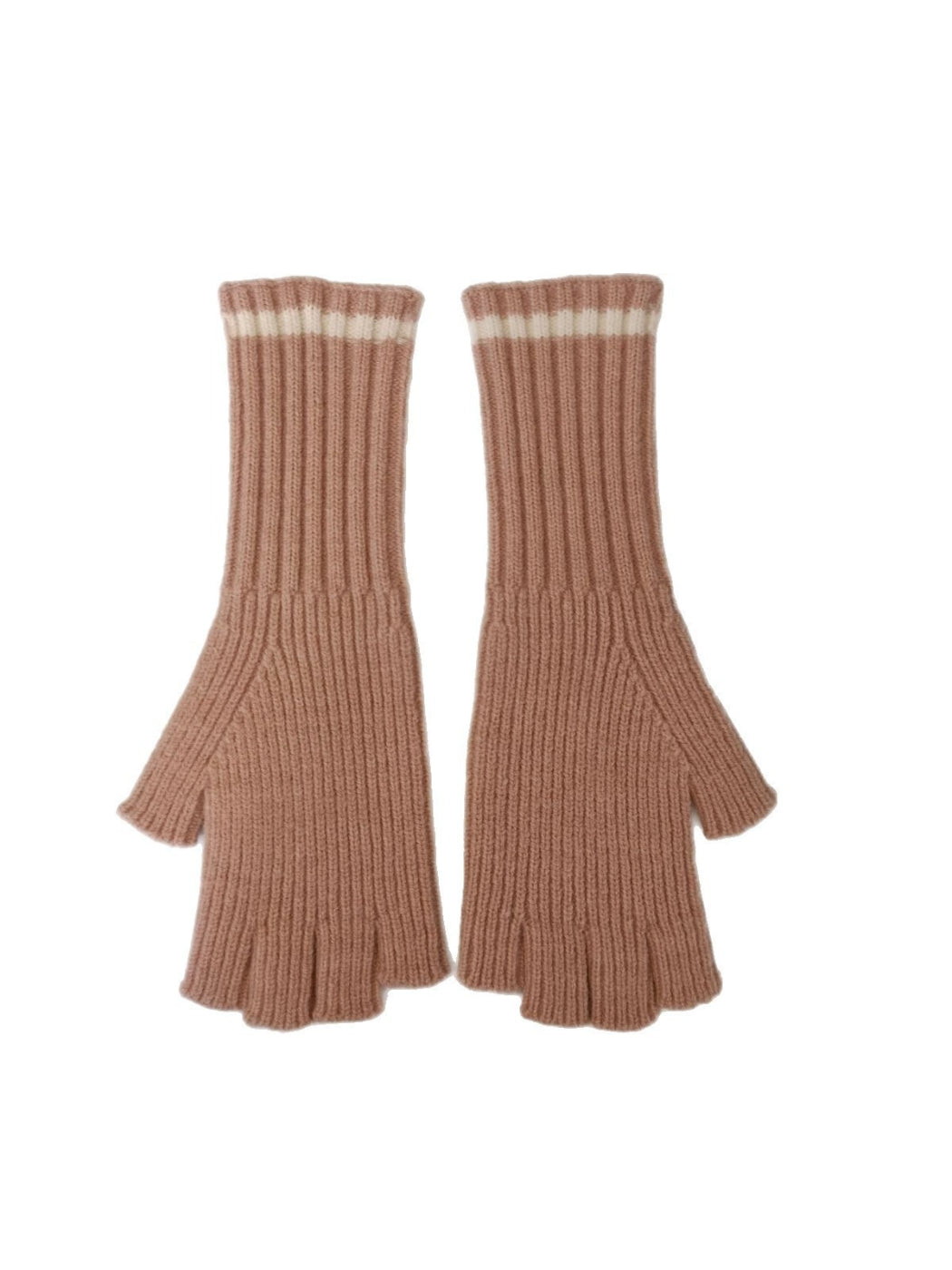 Gloving - Ribbed Knit Fingerless Gloves