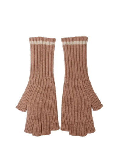 Gloving - Ribbed Knit Fingerless Gloves