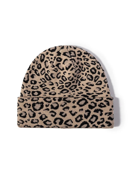 Haila - Leopard Print Cuffed Beanie