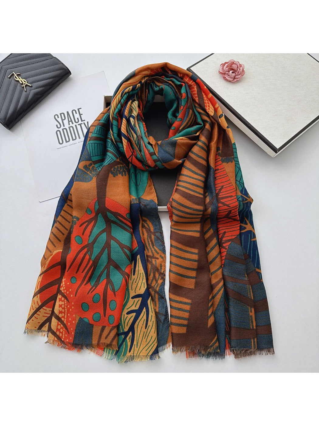Scarvii - Abstract Botanical Patchwork Scarf