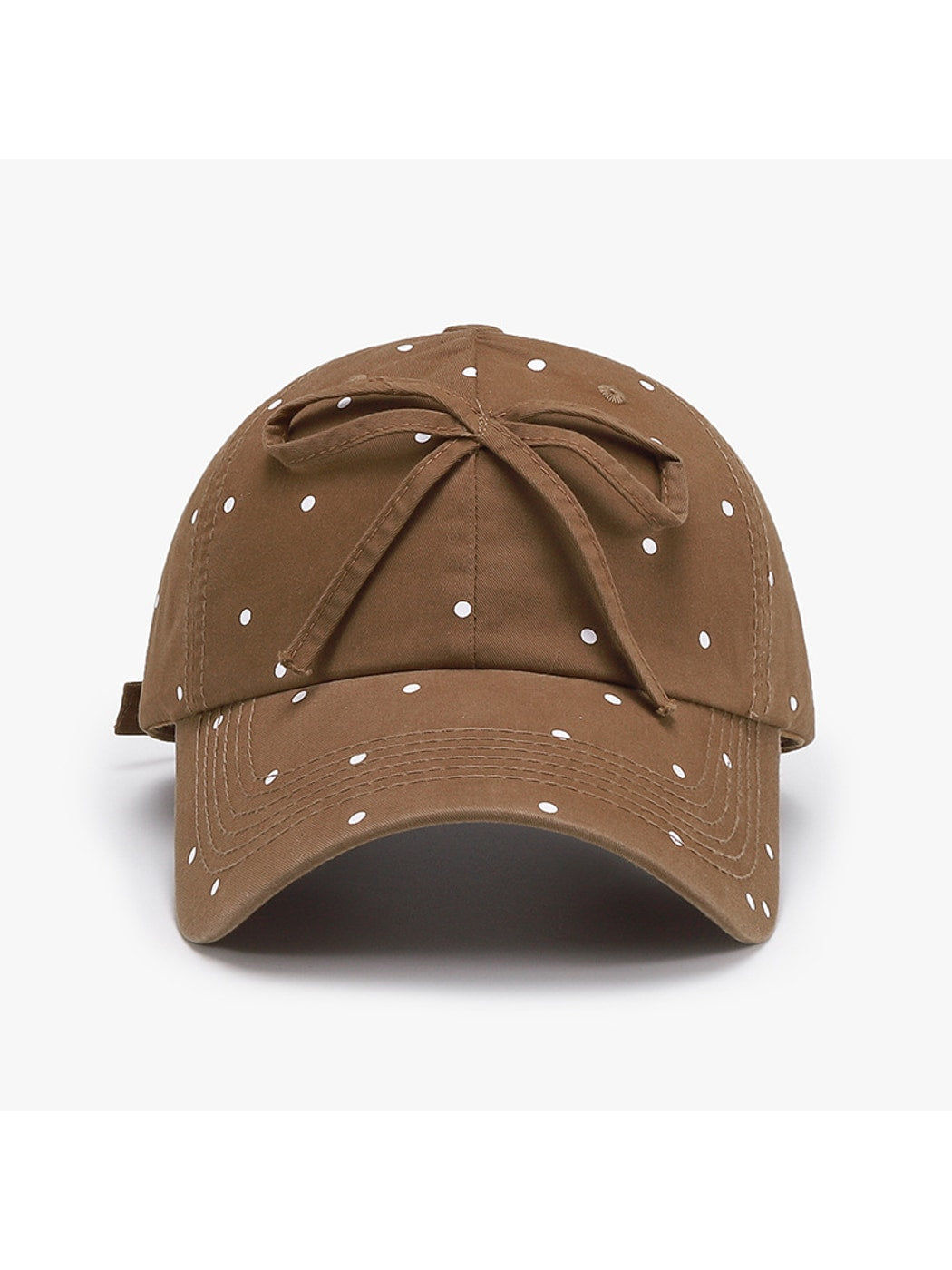 Haila - Round Crown Bow Accent Baseball Cap