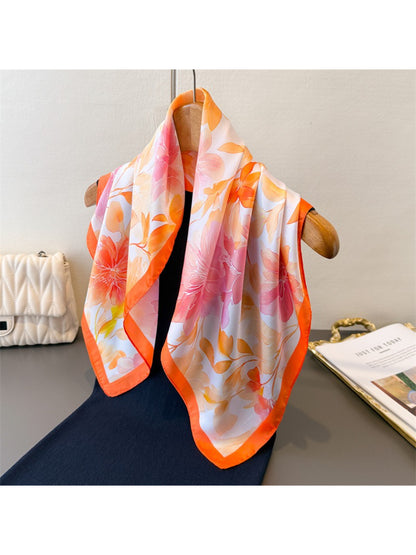 Scarvii - Spring Floral Print Square Scarf