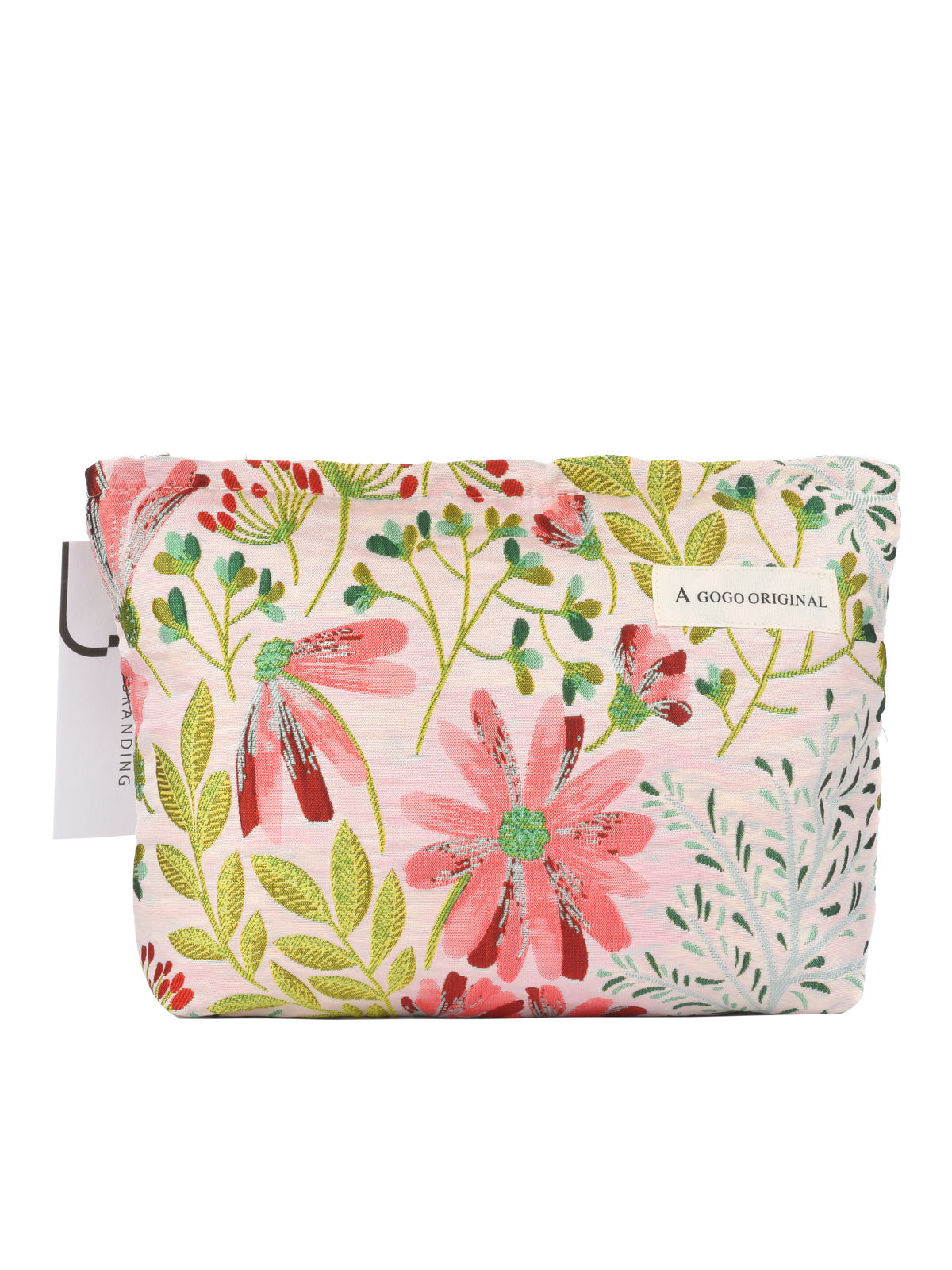 Cosbai – Retro Floral Embossed Canvas Makeup Bag