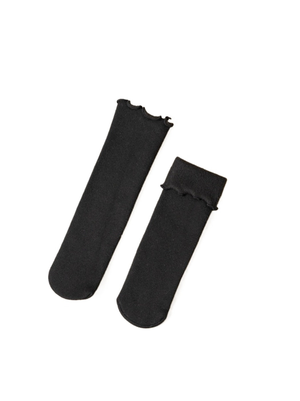 Rufia – Ruffled Plush Lined Winter Socks