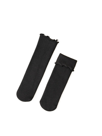 Rufia – Ruffled Plush Lined Winter Socks