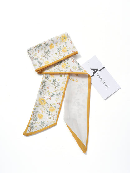 Scarvii - Soft Floral Skinny Scarf