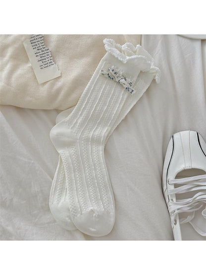 Rufia - Sweet Bow Detail Ruffle Crew Socks