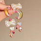 Earwish - Pink Moon and Bow Earrings - Sweet & Elegant