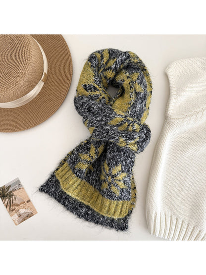 Scarvii - Nordic Snowflake Knit Scarf