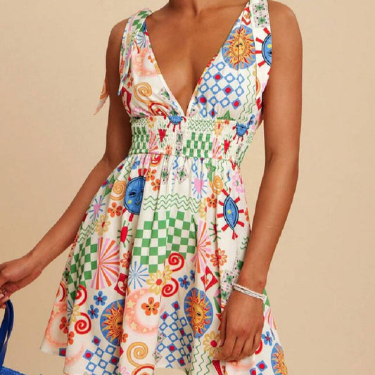 Troposa - Sexy V-Neck Vacation Dress