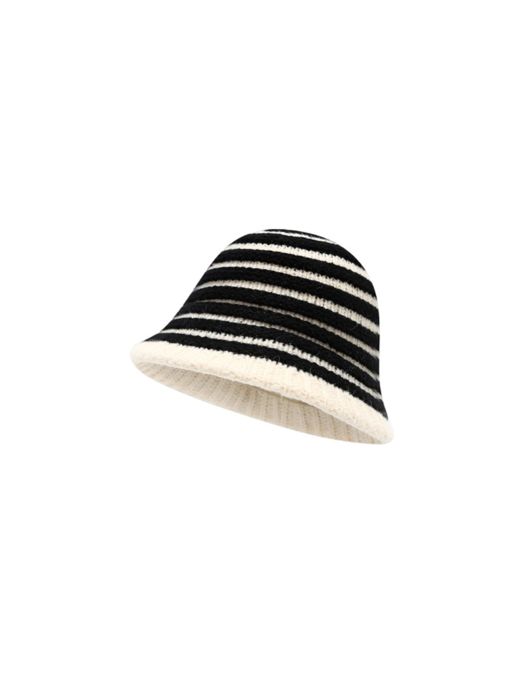 Haila - Striped Knitted Bucket Hat for Women