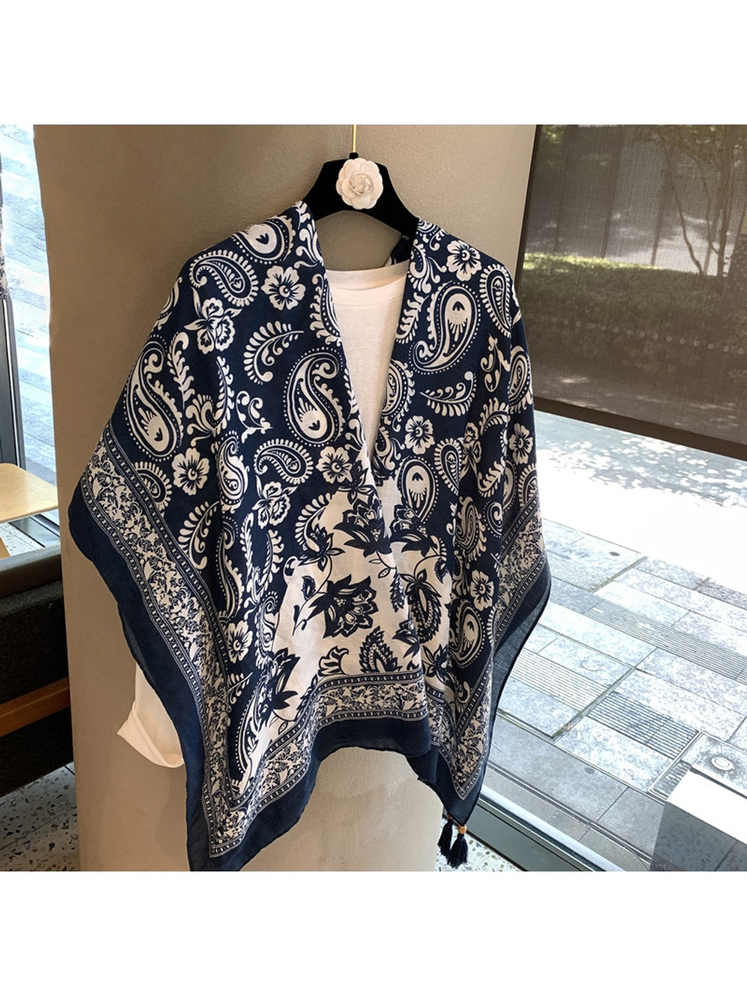 Scarvii - Elegant Print Drape Shawl Scarf