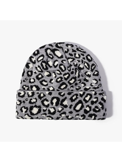 Haila - Leopard Print Cuffed Beanie