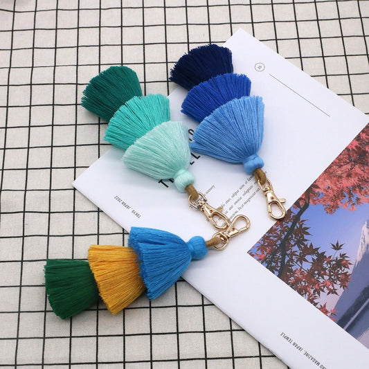 Koco Rope Tassel Keychain showing tassel detail