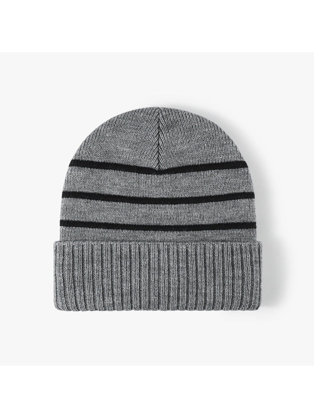 Haila - Striped Fleece-Lined Cuffed Knit Beanie