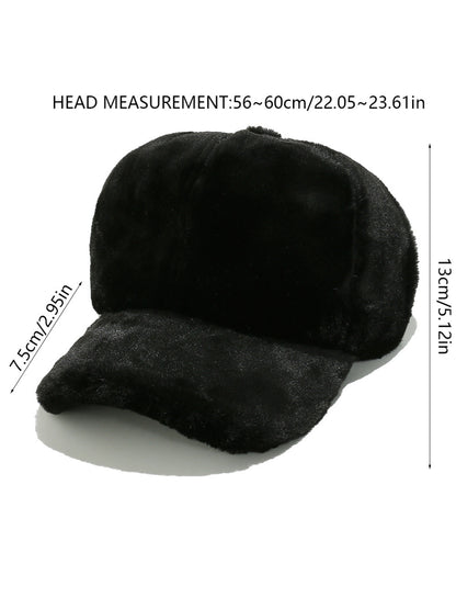 Haila Fuzzy Plush Baseball Cap