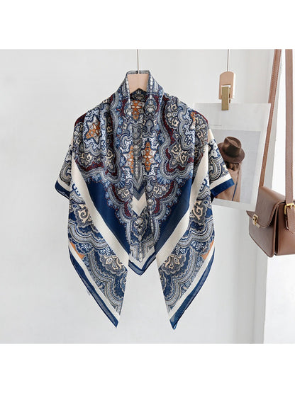 Scarvii Classic Paisley Medallion Square Scarf
